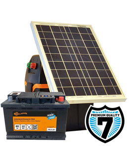 Gallagher S220 elettrificatore B200 con pannello solare 20W batteria 60Ah Premium Turbo AGM