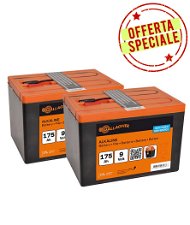 OFFERTA SPECIALE Batteria Alcalina Duopack 2x 9V/175Ah - 190x125x160mm