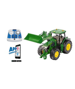 John Deere 7310R con caricatore frontale e controller Bluetooth