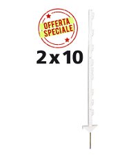 OFFERTA SPECIALE Duopack Picchetto Vario bianco 1,00 m - 2x10 pezzi