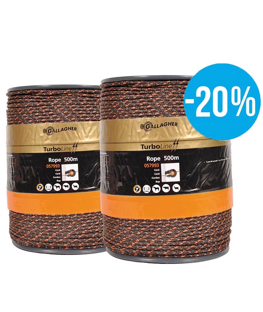 OFFERTA SPECIALE Gallagher Duopack Corda TurboLine terra 2x500m