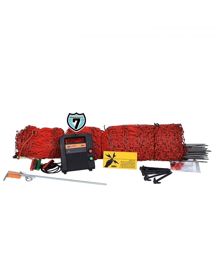 Kit recinzioni elettriche per volatini con elettrificatore Gallagher B60 da 12V