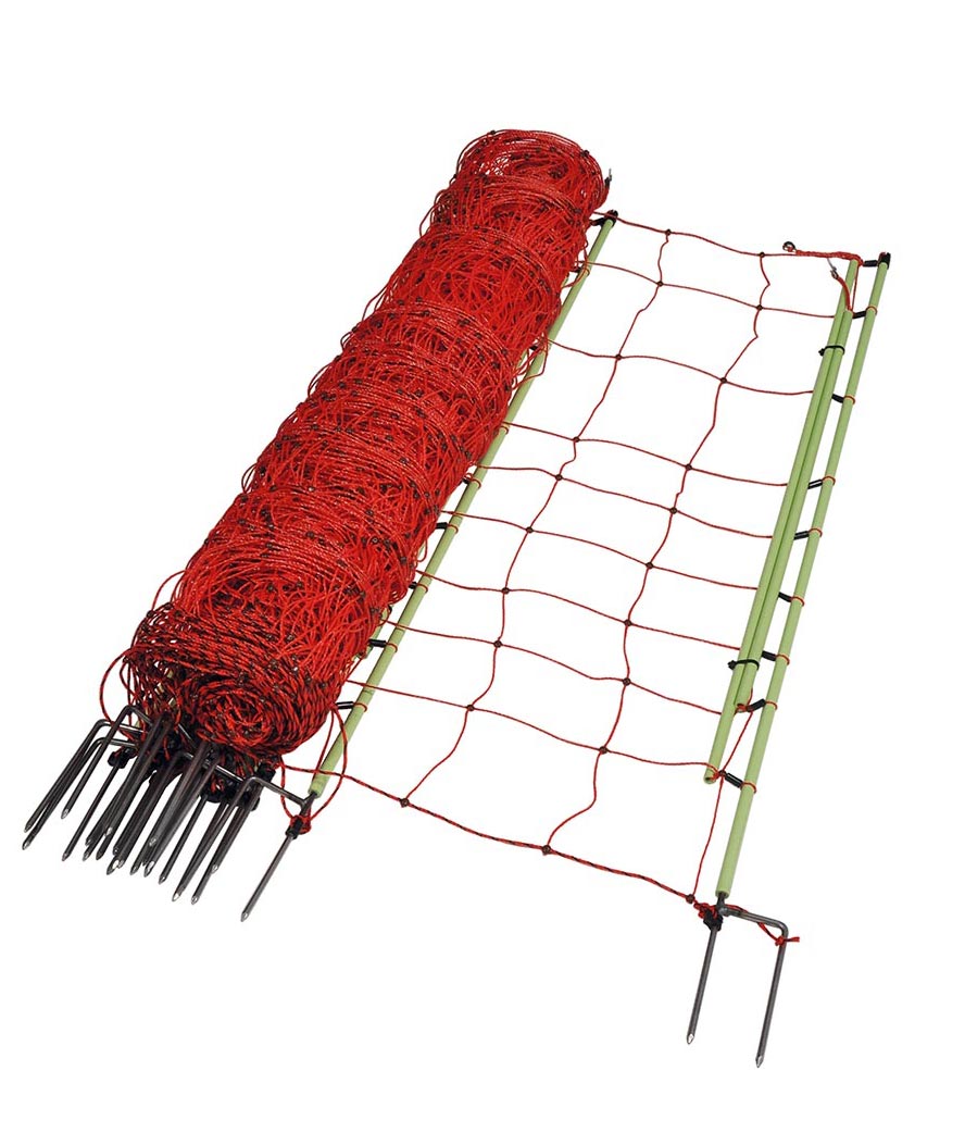 EuroNetz Gallagher arancio per lupo con collegamento +/- altezza 120 cm doppia punta con 14 picchetti lunghezza 50m