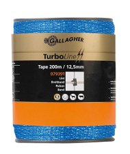 Nastro Turboline Gallagher blu 12,5 mm x 200 m per cavalli e animali da reddito