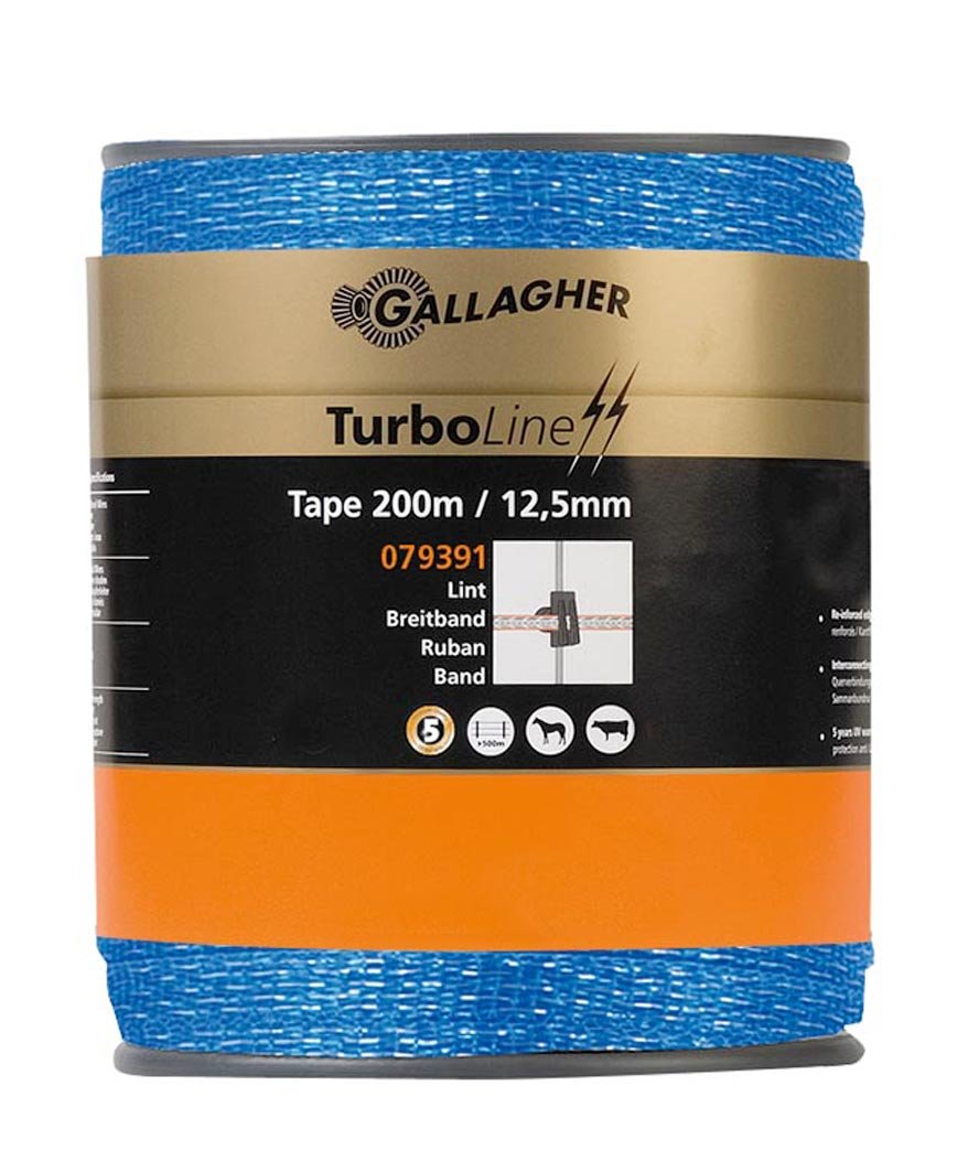 Nastro Turboline Gallagher blu 12,5 mm x 200 m per animali selvatici