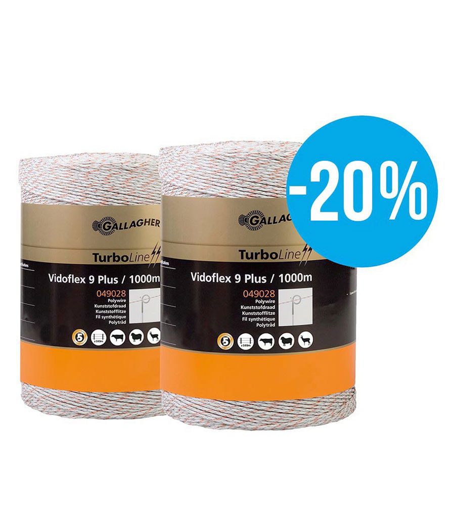 OFFERTA SPECIALE Duopack Vidoflex 9 TurboLine Plus bianco 2x1000m