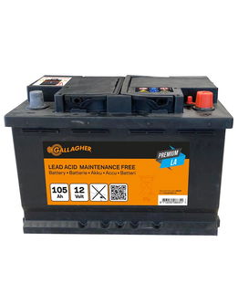 Batteria Gallagher al piombo 12V/105Ah per elettrificatori e recinti elettrici