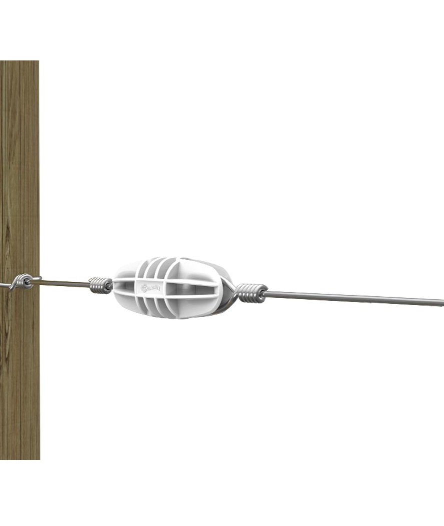 Isolatori di testa alta tensione Gallagher bianco per filo e corda confezione da 10 pezzi