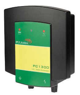 Elettrificatore Pulsara PC1300 a corrente 230V e  batteria 12V per recinti da 0,5 a 7 km