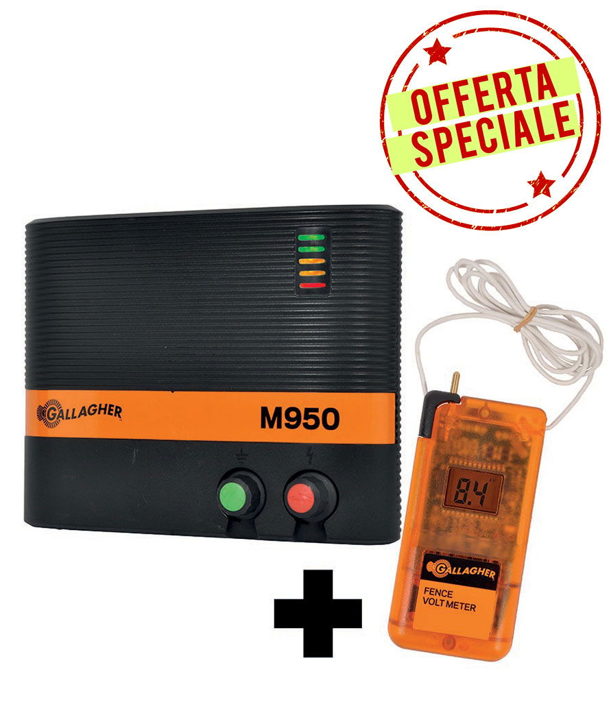 OFFERTA SPECIALE Elettrificatore Gallagher  M950 a corrente 230V per recinti fino 42 km per cavalli, bestiame, pecore, capre e maiale