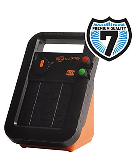 Elettrificatore solare Gallagher S20 con batteria e supporto libero per  recinti fino 3 km per cavalli, bestiame, maiali, cani e gatti