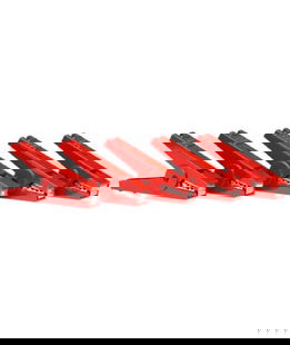 Clip coccodrillo rosso confezione da 5 pezzi