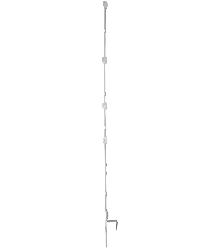 Picchetto in metallo elastico per cervi professionale Gallagher con 5 isolatori removibili altezza 170 cm confezione da 10 pezzi
