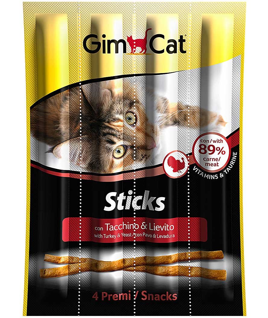 Gimcat Sticks tacchino e lievito per gatti