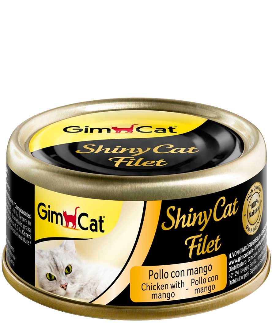 Gimcat ShinyCat Filet pollo con mango in brodo di cottura 70 g