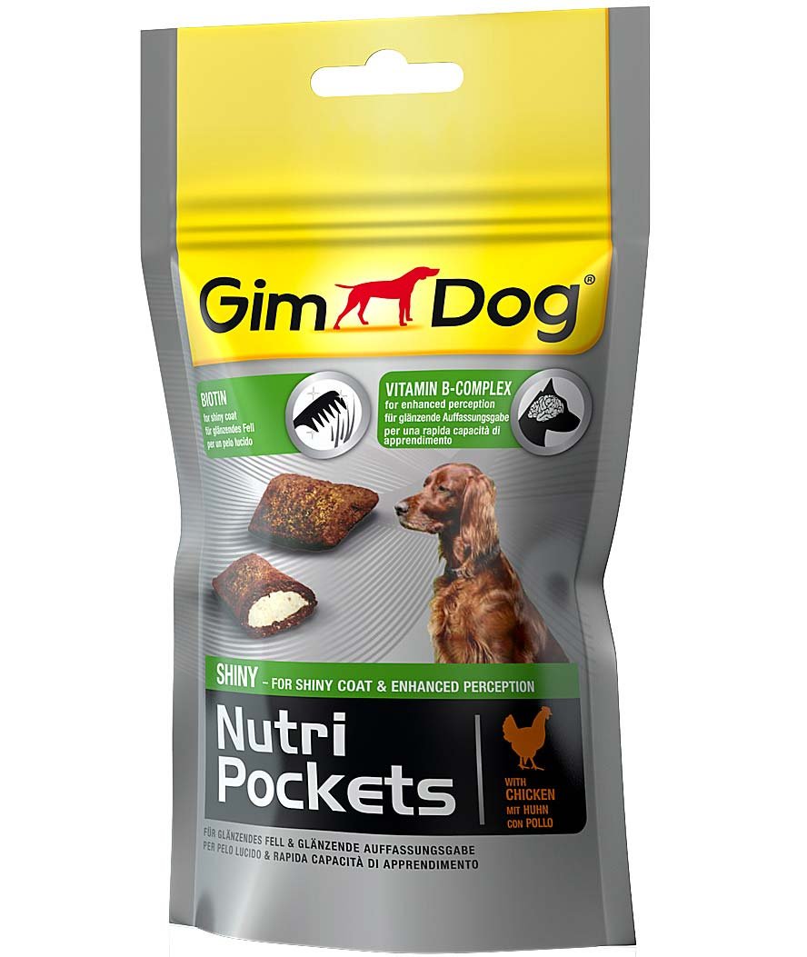 Gimdog Nutripockets Shiny con pollo 12 buste x 45 g