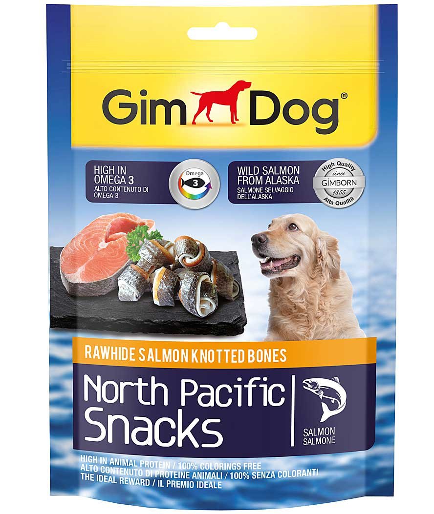 Gimdog North Pacific Snacks nodini di salmone 12 buste x 40 g
