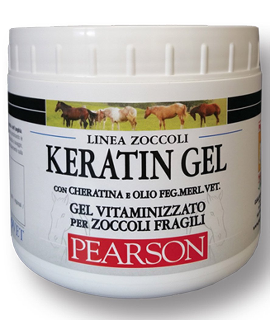 PROMOZIONE KERATIN GEL Pearson gel vitaminizzato per zoccoli fragili con olio di fegato di merluzzo e cheratina 500 ml