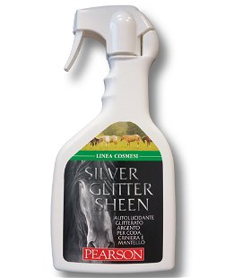 SILVER GLITTER SHEEN Pearson autolucidante glitterato argento per coda, criniera e mantello 700 ml