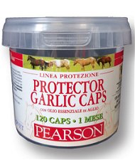 PROTECTOR GARLIC CAPS 120 capsule di aglio con olio essenziale per cavalli
