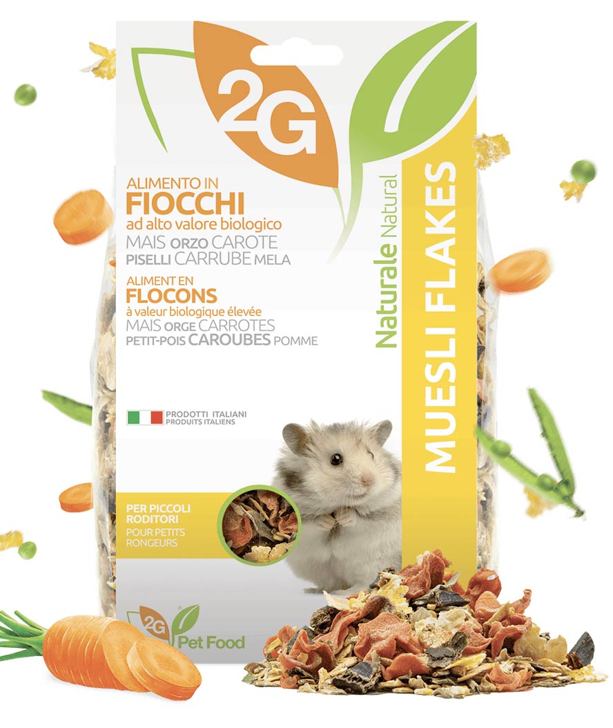 MUESLI FLAKES Alimento fioccato per i piccoli roditori in grado di apportare le sostanze necessarie che troverebbero in natura - foto 1