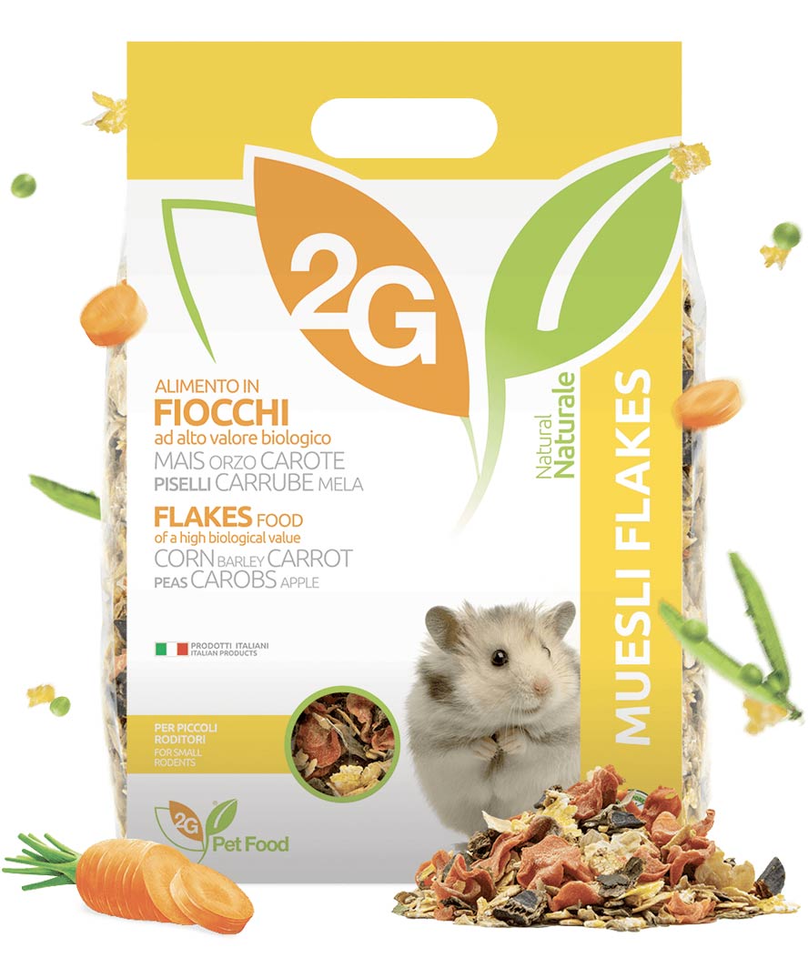 MUESLI FLAKES Alimento fioccato per i piccoli roditori in grado di apportare le sostanze necessarie che troverebbero in natura - foto 2