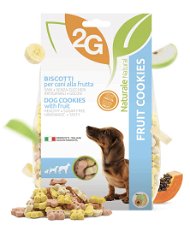Biscotti per cani di piccola taglia FRUIT COOKIES con appetitosi veri pezzi di frutta 100% naturali 350 g