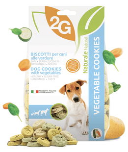 Biscotti per cani VEGETABLE COOKIES alle verdure croccanti e friabili 100% naturali 350 g