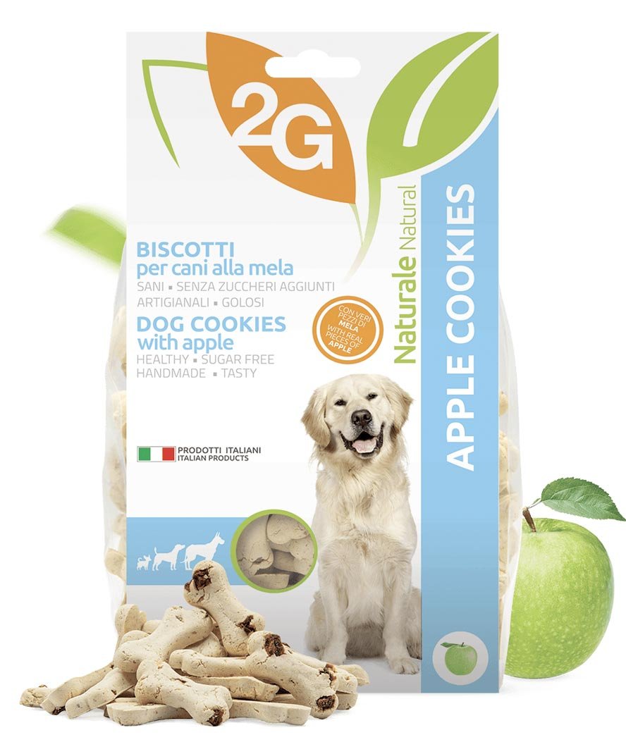 Biscotti per cani APPLE COOKIES con vera polpa di mela e senza zuccheri 100% naturali 350 g