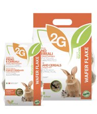WAFER FLAKE mangime per conigli e roditori, con fieni a fibra lunga, fornisce tutto il fabbisogno energetico giornaliero