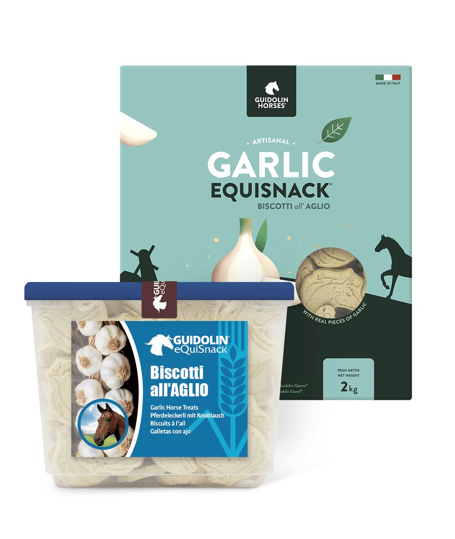 Equi Snack biscotti per cavalli all'aglio  con confezione richiudibile