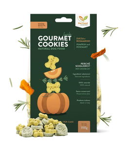 Gourmet Cookies Herbs biscotti artigianali per cani con zucca e rosmarino - formato 350g