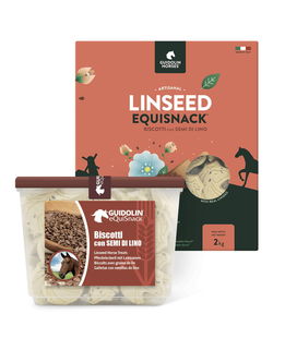 Equi Snack biscotti per cavalli con semi di lino con confezione richiudibile