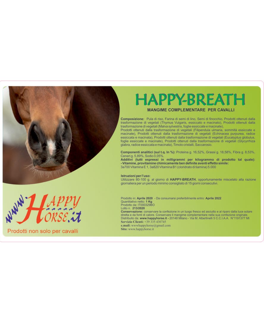 Happy Breath apparato respiratorio con dosatore per cavalli 1 kg con dosatore - foto 1