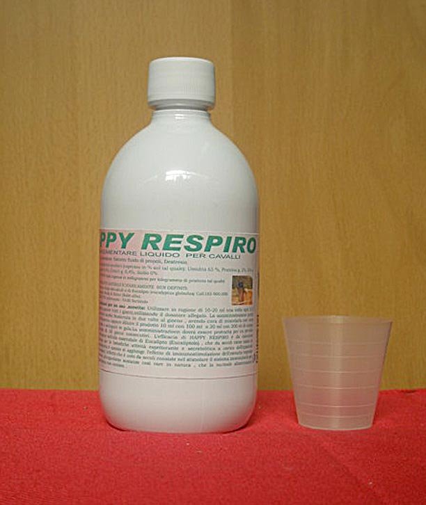 Happy Respiro mangime complementare apparato respiratorio per cavalli 500 ml con dosatore