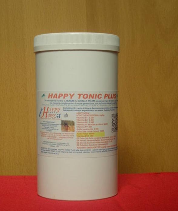 Happy Tonic Plus mangime complementare con mix vitamine per cavalli 1 kg