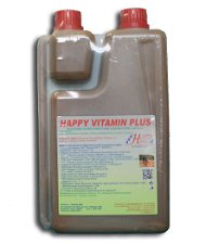 Happy Vitamin Plus miscela liquida di vitamine ed oligoelementi in forma solubile, idonea per arricchire la razione alimentare di vitamine idrosolubili, di vitamine liposolubili e di oligoelementi 1,5kg