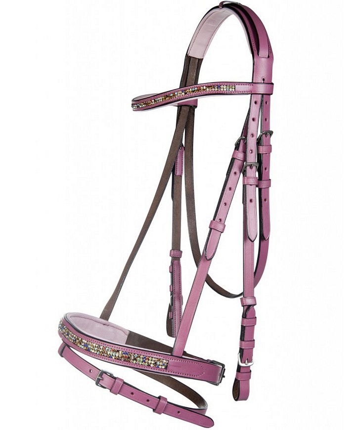 PROMOZIONE Testiera per cavalli Santa Fe in cuoio per shetland e pony 