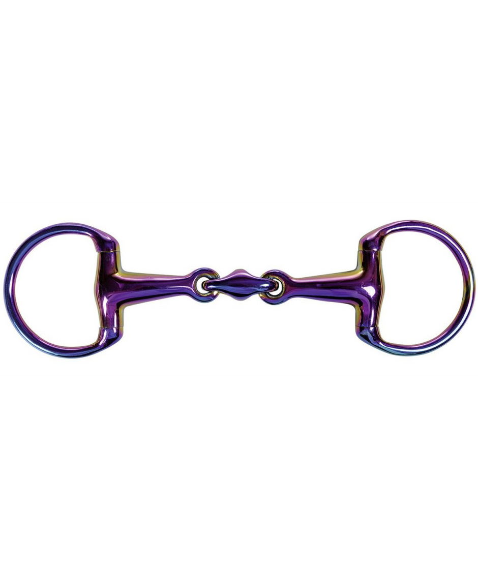Morso a doppia oliva in acciaio inox imboccatura 18 mm colorazione arcobaleno