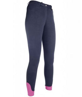 Pantaloni estivi equitazione donna con grip in silicone al ginocchio e caviglia elasticizzata modello Kate