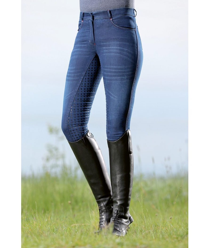 Jeans estivi donna con silicone totale e caviglia elastica modello SUMMER DENIM EASY - foto 3