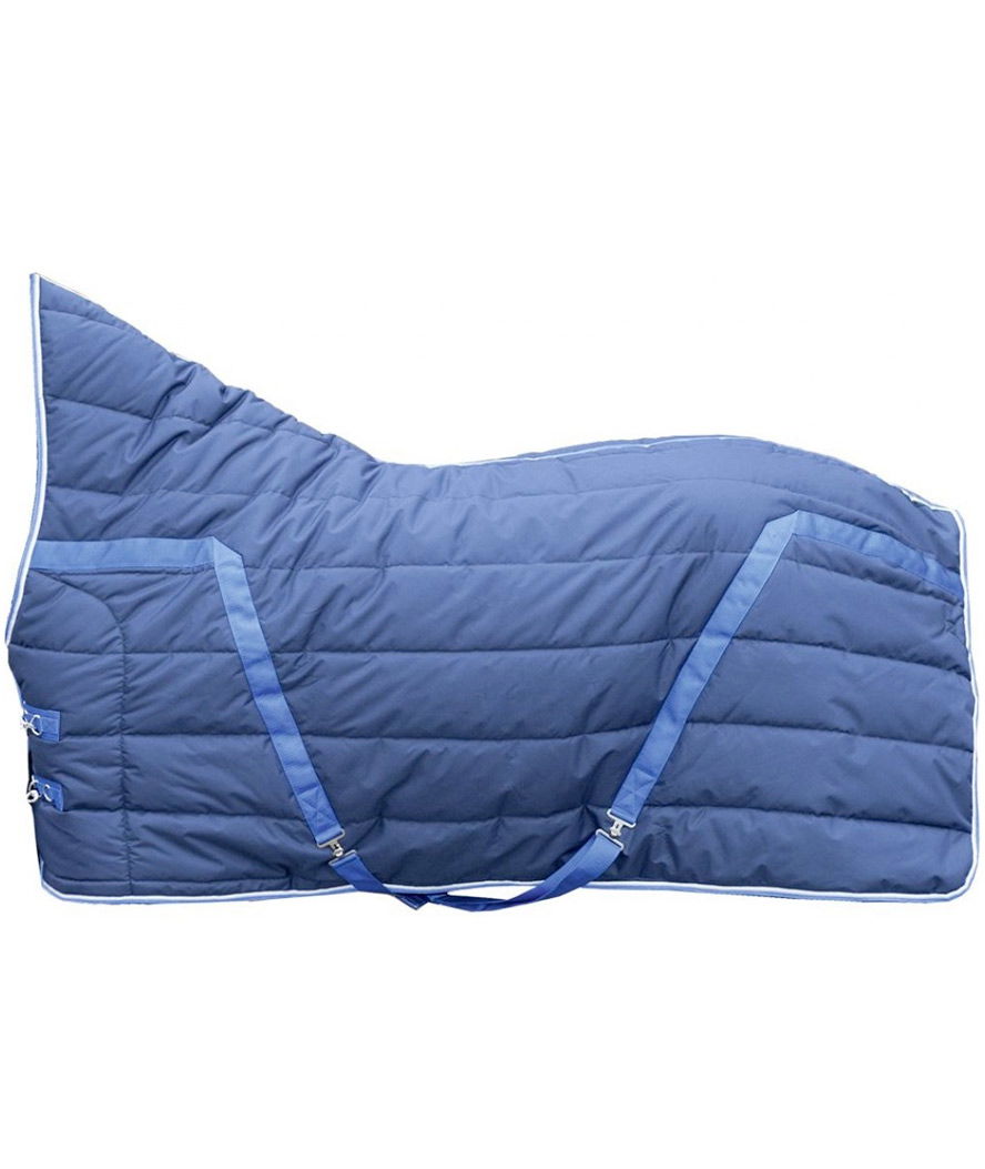 PROMOZIONE Coperta da box inglese per cavalli imbottitura 500 gr. 600 D ALASKA BLU taglia 135cm - foto 4