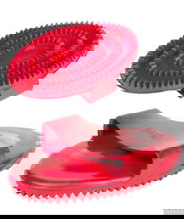 Striglia ovale gomma cavalli