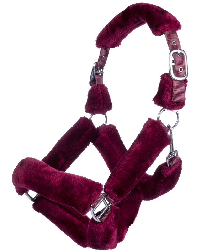 Capezza in nylon con sopratesta e nasalina imbottiti in ecopelliccia modello Well - foto 2