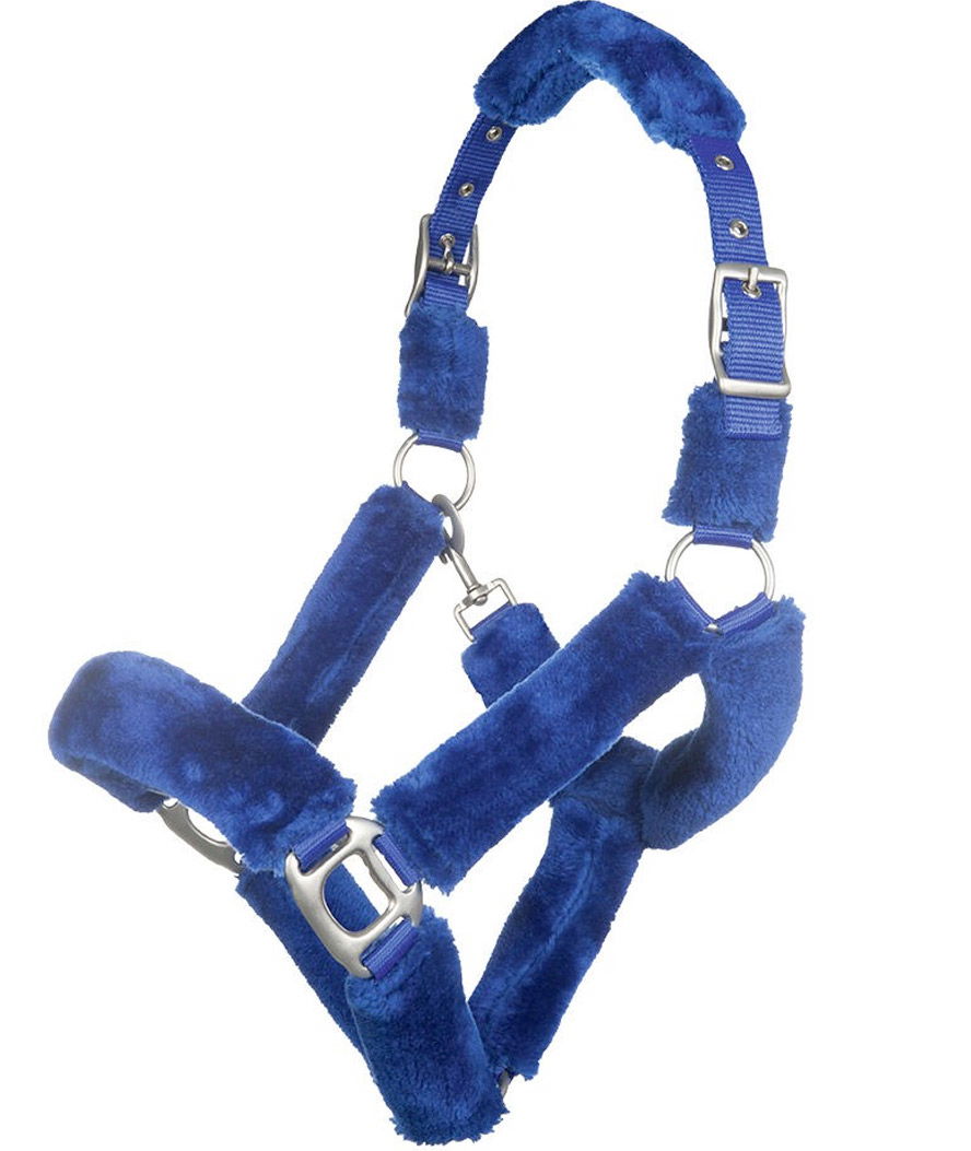 Capezza in nylon con sopratesta e nasalina imbottiti in ecopelliccia modello Well - foto 4