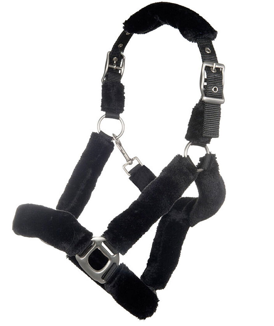 Capezza in nylon con sopratesta e nasalina imbottiti in ecopelliccia modello Well - foto 5