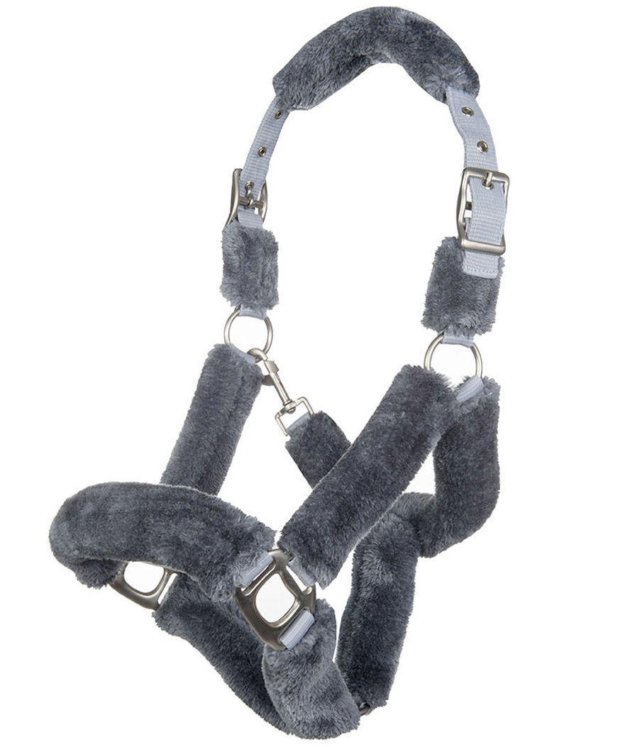 Capezza in nylon con sopratesta e nasalina imbottiti in ecopelliccia modello Well - foto 6