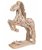 Statua fatta a mano in legno soggetto cavallo 54 x 34 x 15 cm