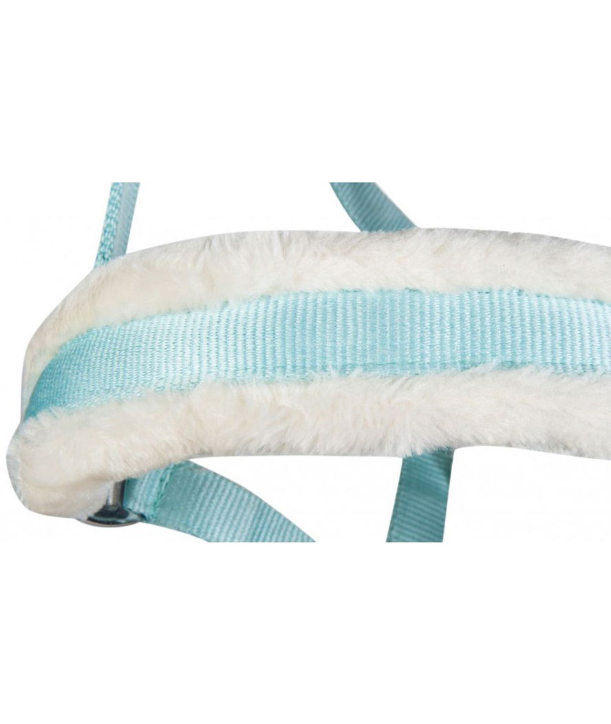 Cavezza da equitazione con imbottitura in peluche e raccordi argentati modello Bischofshofen - foto 11