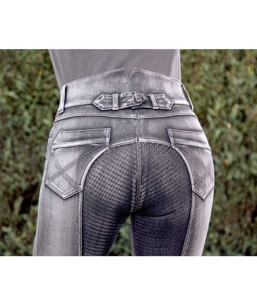 Jeans equitazione donna a vita alta con grip in silicone totale modello Miss Easy - foto 1